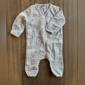 Old Navy Striped Cream and Brown Kids One Piece